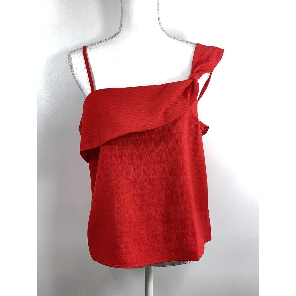 JOA Los‎ Angeles Red One Shoulder Blouse NWT Large